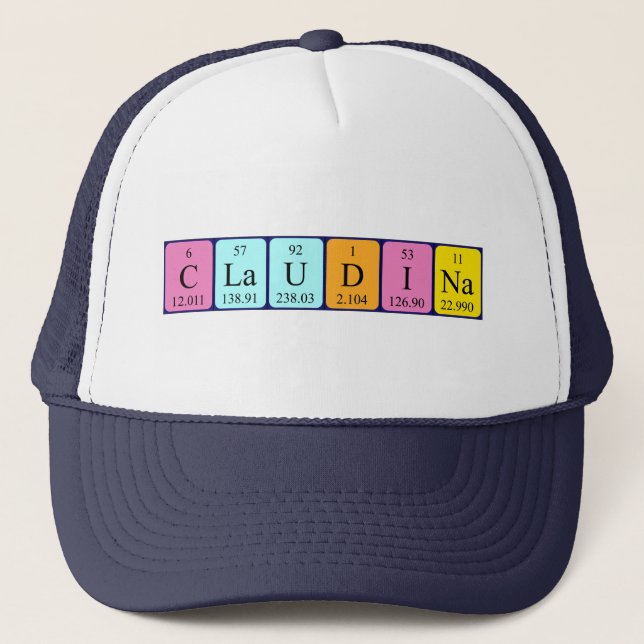 Claudina periodic table name hat (Front)