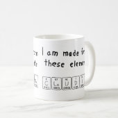 Claudina periodic table name mug (Front Right)