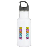 Claudina periodic table name water bottle (Back)