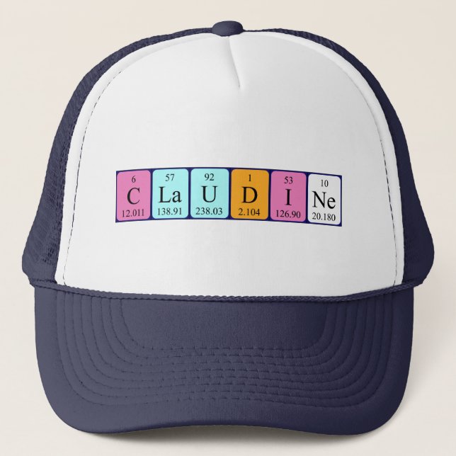 Claudine periodic table name hat (Front)