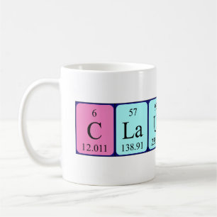 Claudine periodic table name mug