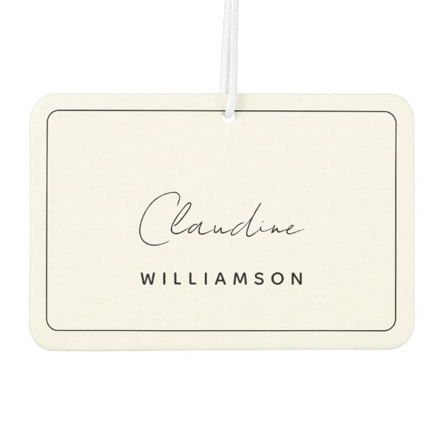 Claudine Williamson Car Air Freshener (Back)