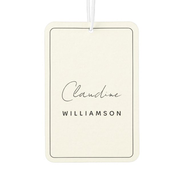 Claudine Williamson Car Air Freshener (Back)