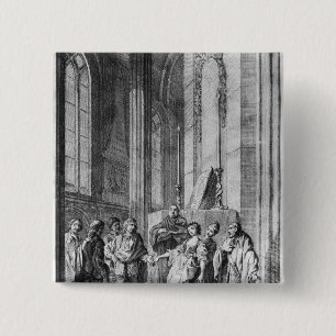 Claudio accusing Hero of faithlessness 15 Cm Square Badge