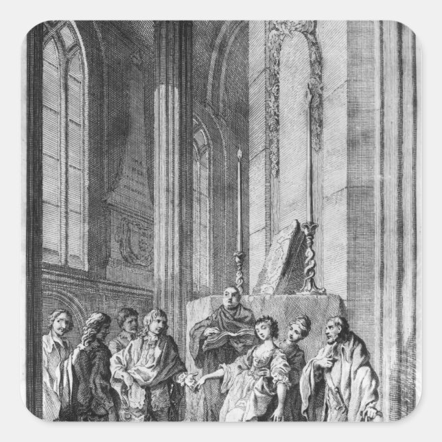 Claudio accusing Hero of faithlessness Square Sticker (Front)