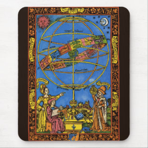 Claudius Ptolemy Astronomer, Vintage Celestial  Mouse Mat