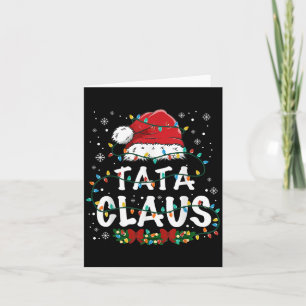 Claus Funny Christmas Lights Pajama Family Matchin Card