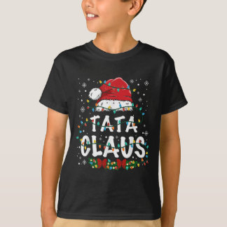 Claus Funny Christmas Lights Pajama Family Matchin T-Shirt