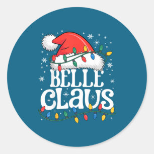 Claus Funny Xmas Christmas Grandma Holiday Style  Classic Round Sticker