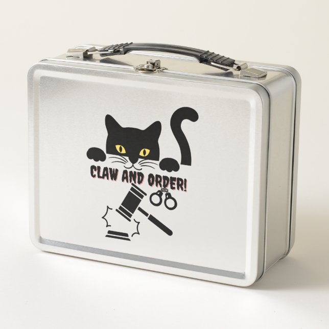 Claw and order   metal lunch box (Front)
