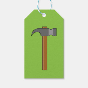 Claw Hammer Cartoon Gift Tags
