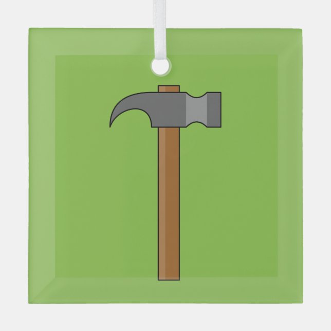Claw Hammer Cartoon Glass Tree Decoration (Front)