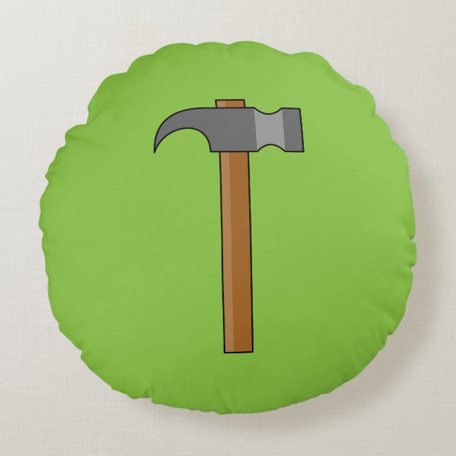 Claw Hammer Cartoon Round Cushion (Front)