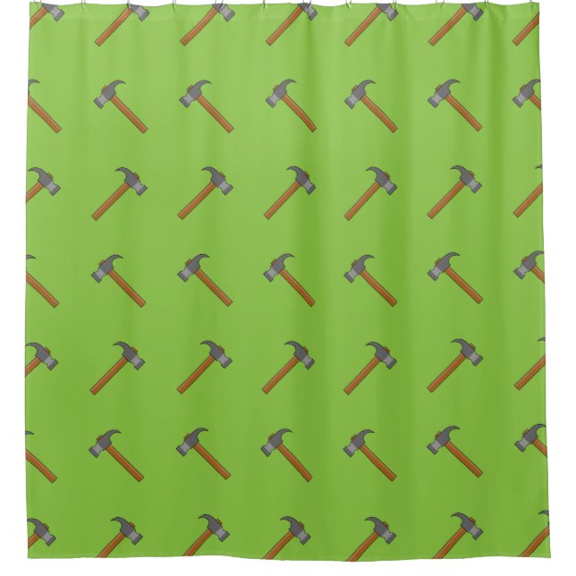 Claw Hammer Cartoon Shower Curtain (Front)