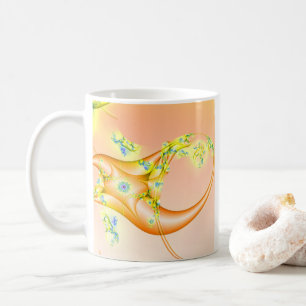 Claw Orange and Yellow Fractal Art Coffee Mug