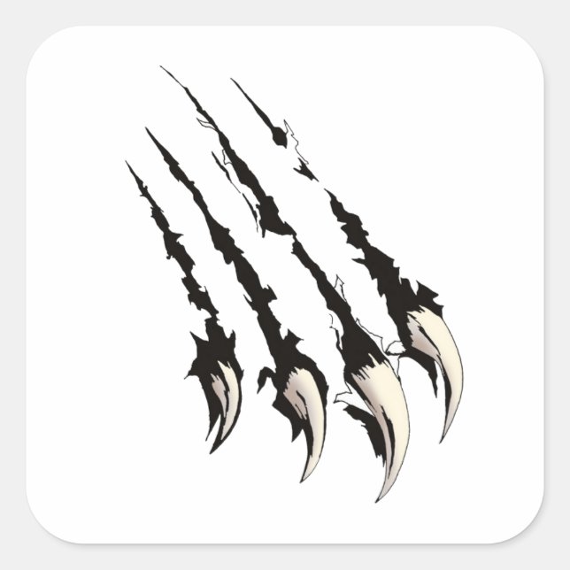 Claw Scratch - Mysterious Animal Square Sticker (Front)