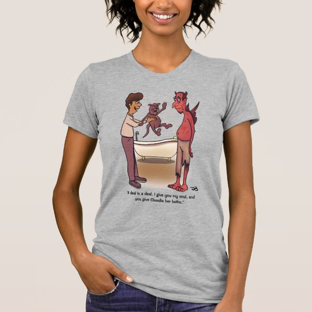 Clawdia Women's Grey T-Shirt (Front)