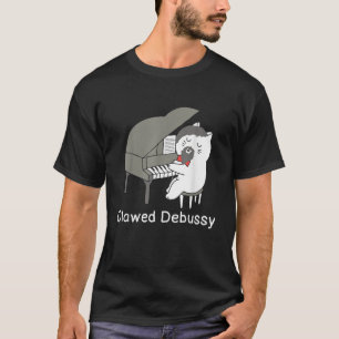 Clawed Debussy Cat Piano Classical Music Composer T-Shirt