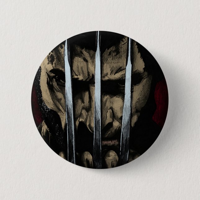 Clawed hero 6 cm round badge (Front)