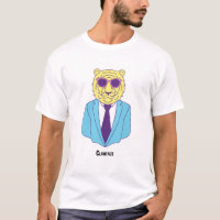 Clawface - Blue Suit Tiger with Pink Shades T-Shir