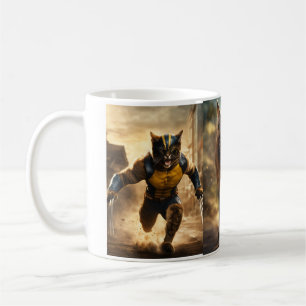 Claws and Coffee: Cat Wolverine Print Mug