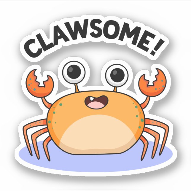 Clawsome Funny Awesome Crab Pun  (Front)