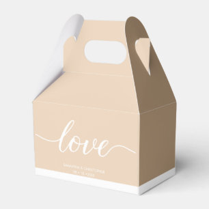Clay and White Minimalist Wedding custom Favour Bo Box