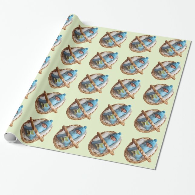 Clay Babies, Basket: Butterfly, Sculpture Wrapping Paper (Unrolled)