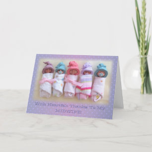 Clay Babies: Thanks To My Midwife: Sculptures Thank You Card