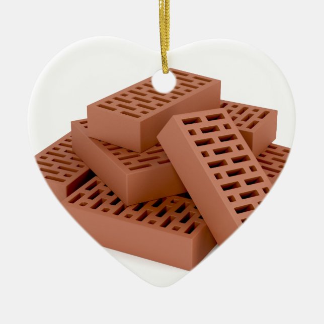 Clay bricks ceramic tree decoration (Front)