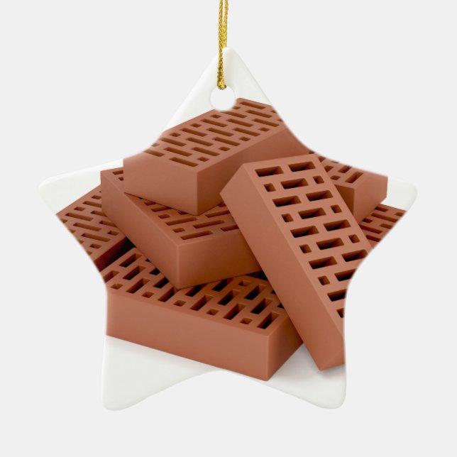 Clay bricks ceramic tree decoration (Front)