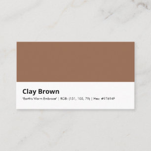 Clay Brown "Earth's Warm Embrace" Business Card