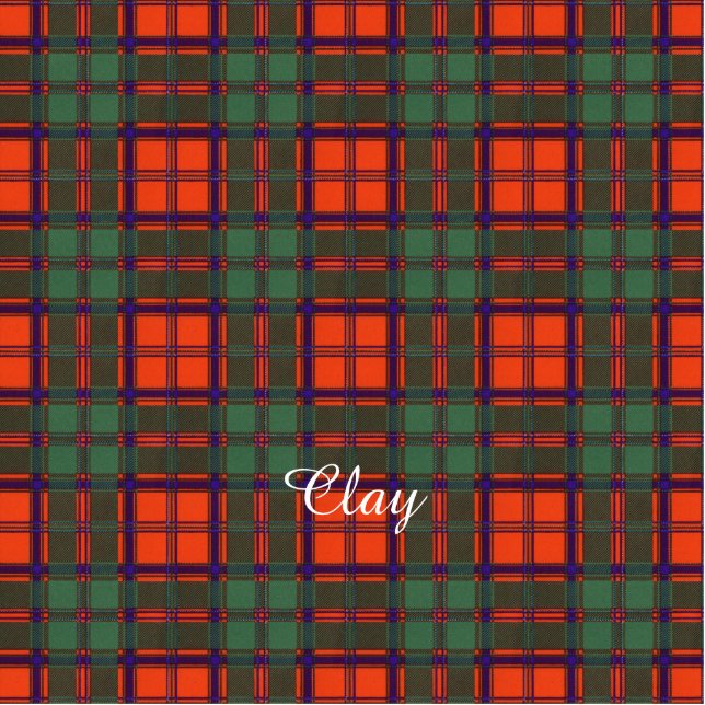 Clay clan Plaid Scottish kilt tartan Photo Sculpture Magnet (Front)