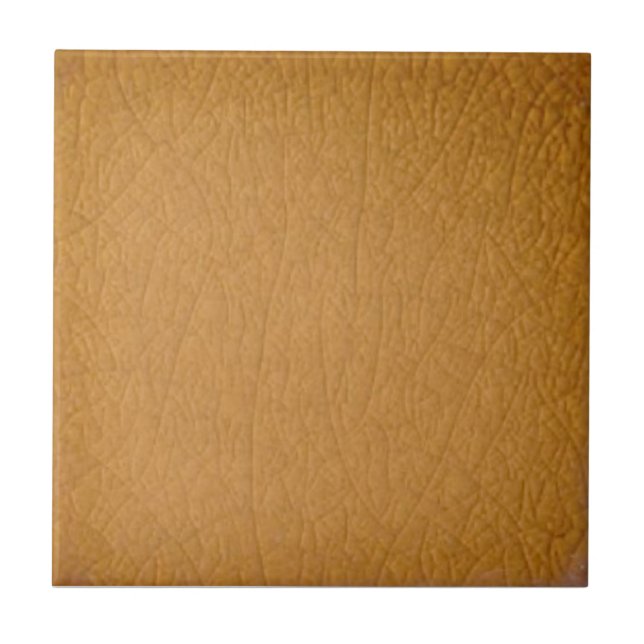 Clay Colored Antique Repro Faux Crackle Finish Tile (Front)