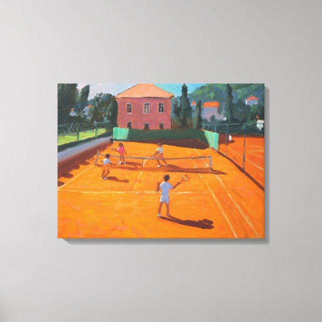 Clay Court Tennis Lapad Croatia 2012 Canvas Print (Front)