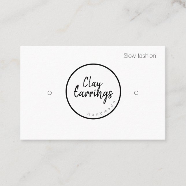 Clay Earring Holder Display Cards (Front)