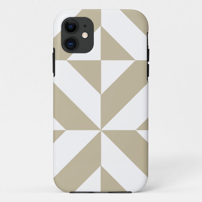 Clay Geometric Deco Cube Pattern Case-Mate iPhone Case (Back)