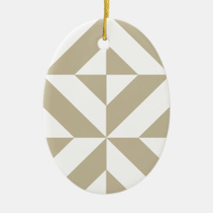 Clay Geometric Deco Cube Pattern Ceramic Tree Decoration