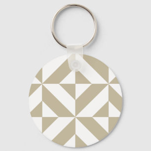 Clay Geometric Deco Cube Pattern Key Ring