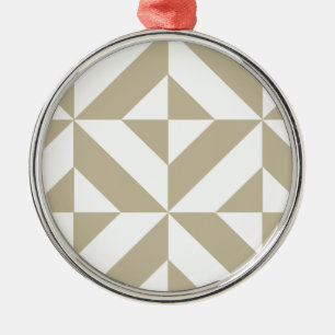 Clay Geometric Deco Cube Pattern Metal Tree Decoration