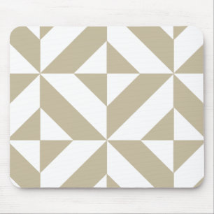 Clay Geometric Deco Cube Pattern Mouse Mat
