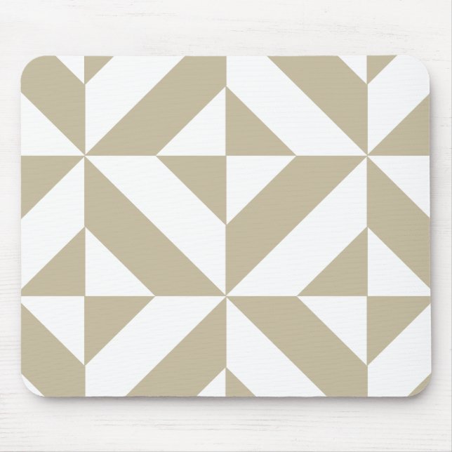 Clay Geometric Deco Cube Pattern Mouse Mat (Front)