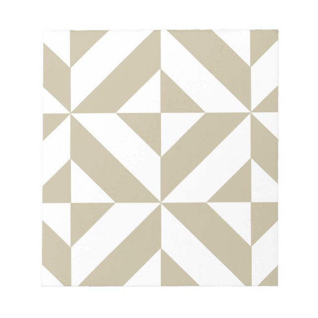 Clay Geometric Deco Cube Pattern Notepad (Front)