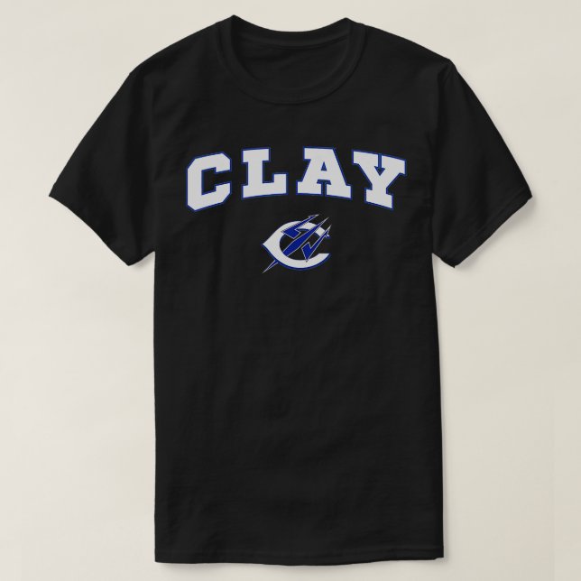 Clay High School Blue Devils  T-Shirt (Design Front)