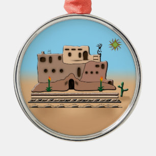 Clay House Metal Tree Decoration