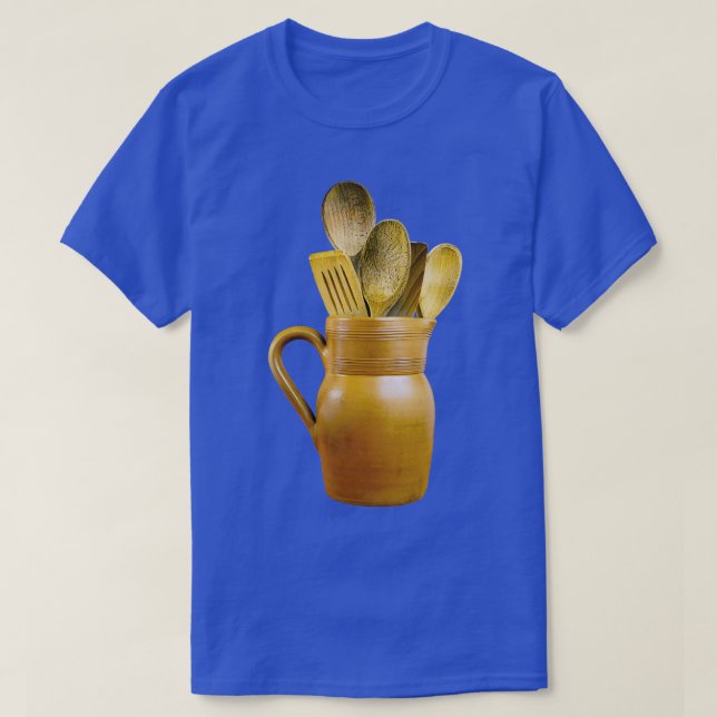 Clay Jug and Wooden Spoons T-Shirt (Design Front)