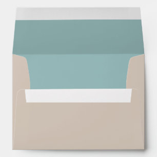 Clay Outide, Blue Lined 5x7 Envelope
