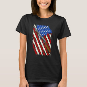 Clay Pigeon Shooting Hunting American Usa Shotgun T-Shirt