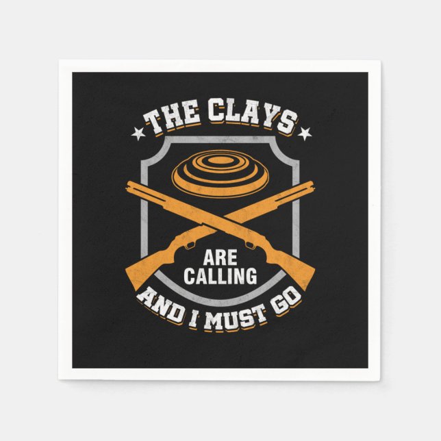 Clay Pigeon Shooting Hunting Wildlife Hunters The  Napkin (Front)