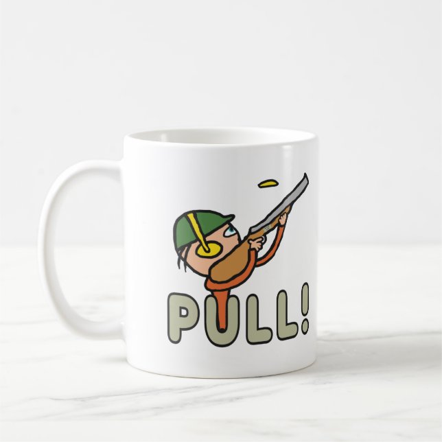 Clay Pigeon Trap Shooting Coffee Mug (Left)